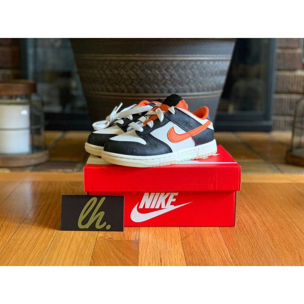 Size 10c Nike Dunk Low  PRM "Halloween" DM0717-100 - Picture 2 of 7